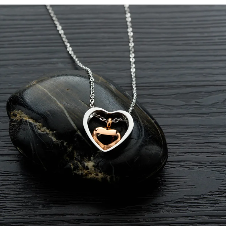 Pet Ashes Memorial Urn Heart Shape Pendant Necklace
