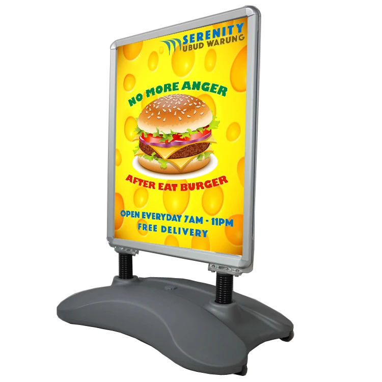outdoor large poster board aluminum pavement sign with water base