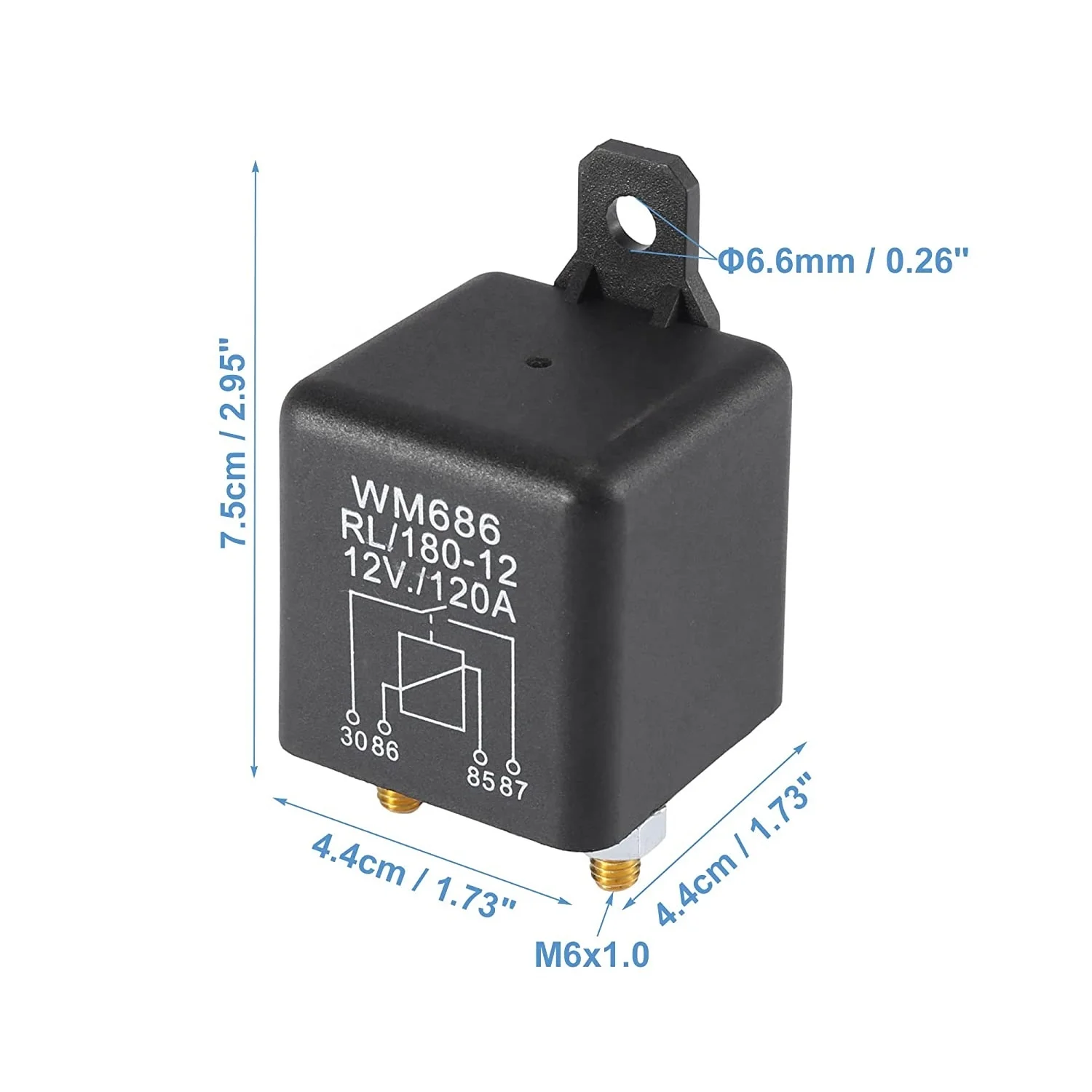 WM686 Normal Open Relays Heavy Duty Start Relay Car Truck Automotive Boat Split Charge DC12V 100A SPST Relay 4 Pin JD1912