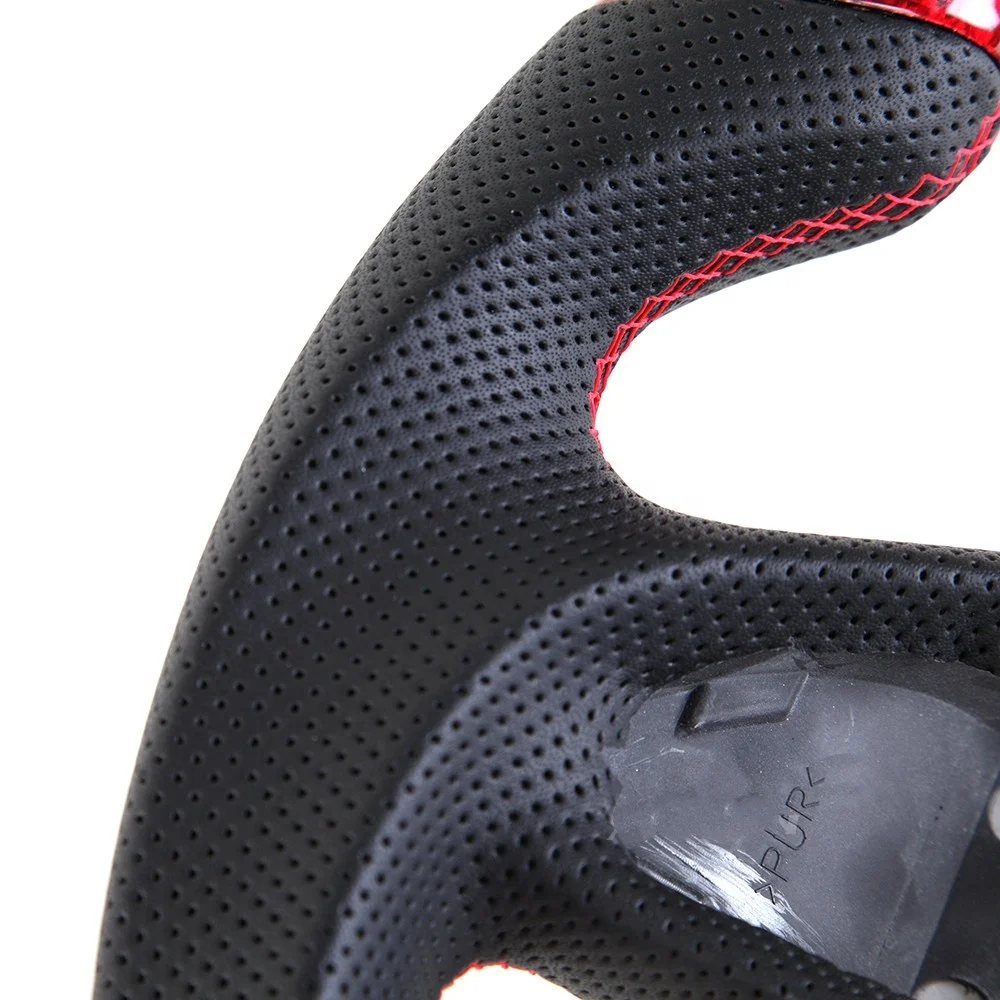 Перфорированный кожаный руль из углеродного волокна со светодиодом для Infiniti Q50