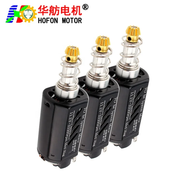 Hofon factory HF480VA-7019T Long shaft High Speed 11.1V 31000RPM DC Carbon brush Motor for AEG Gel Blaster Toy Gun