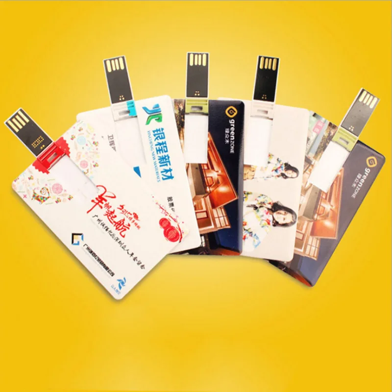 Custom Logo Wholesale Custom Business Credit Card Shape USB Flash Disk Pen Drive