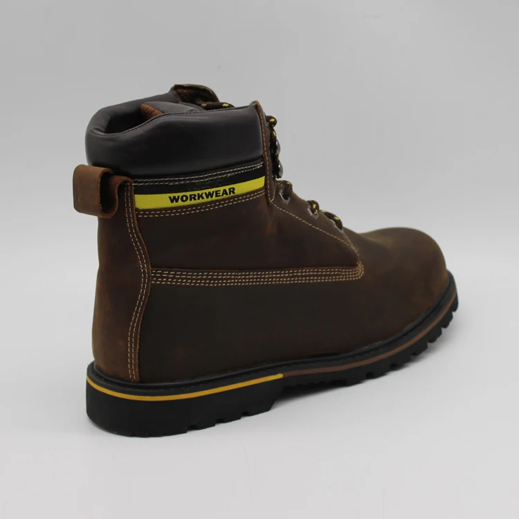 Genuine Leather basic acid resistant safety protective shoes factory work boot