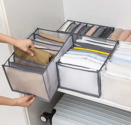Moder Drawer type nylon storage box household wardrobe shoe box transparent clothing socks acrylic storage drawer sorting box