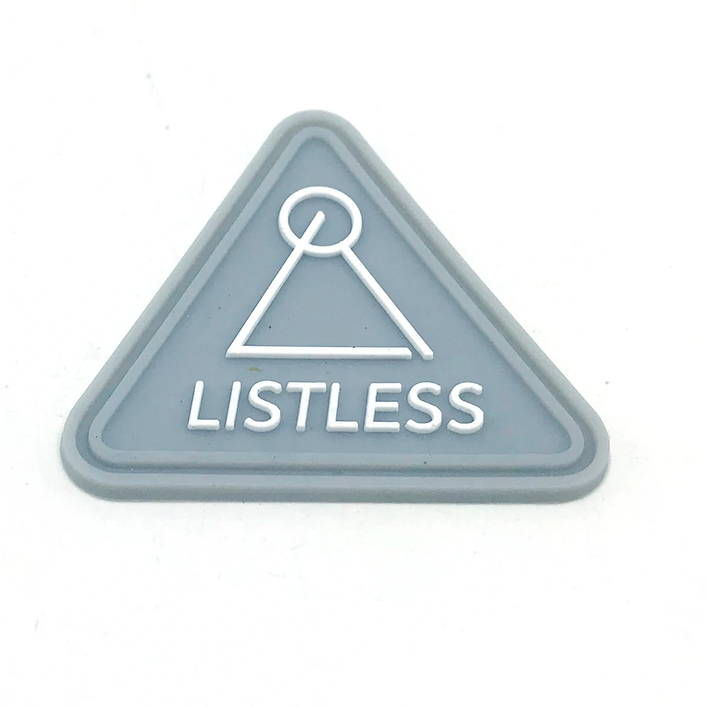 Eco-friendly rubber items badges cross hole pocket rubber badge patch decorative safety custom logo soft rubber pin badge