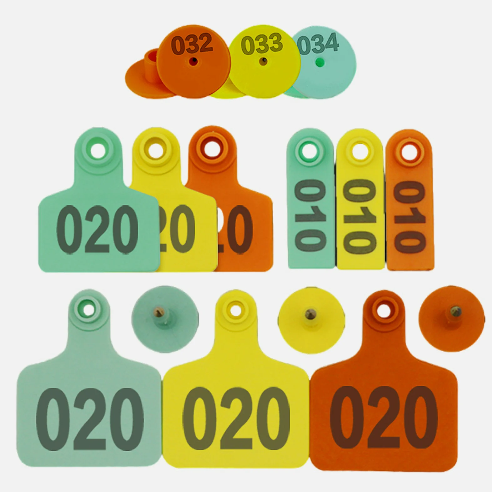 Livestocks Ear Tag Identification Earring Number Laser Type Animal Supplies Copper Head Earrings