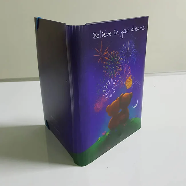 Believe in your dreams light up notebook school supplies stationery elastic banding notepad