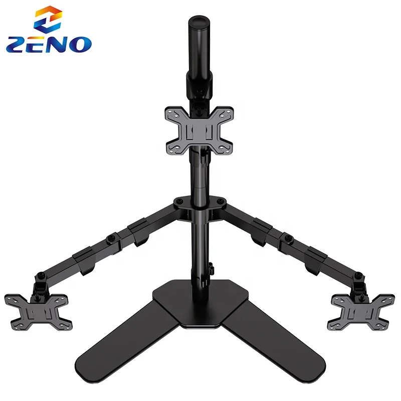 Wholesale Extendable Desk Three Monitor Stand Arm Bracket for 3 Lcd Led Monitors