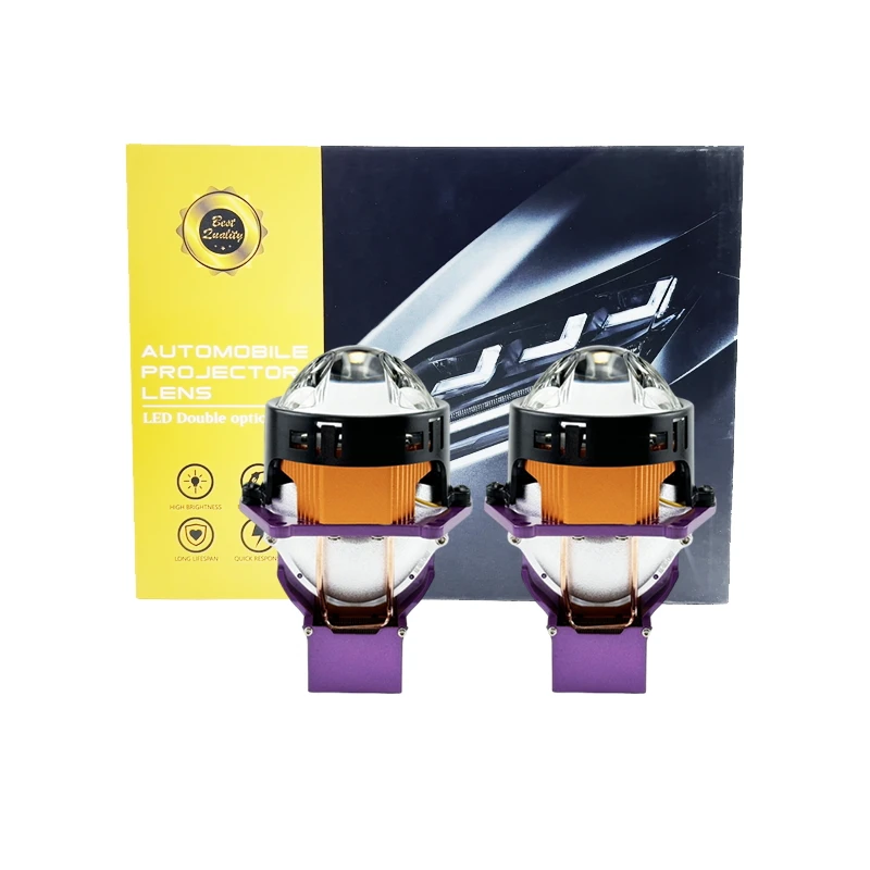 White Double Laser Headlight Projector Bi Lens Brightness 5 Inch Csp Hilux X5 X3 Amarok Vento