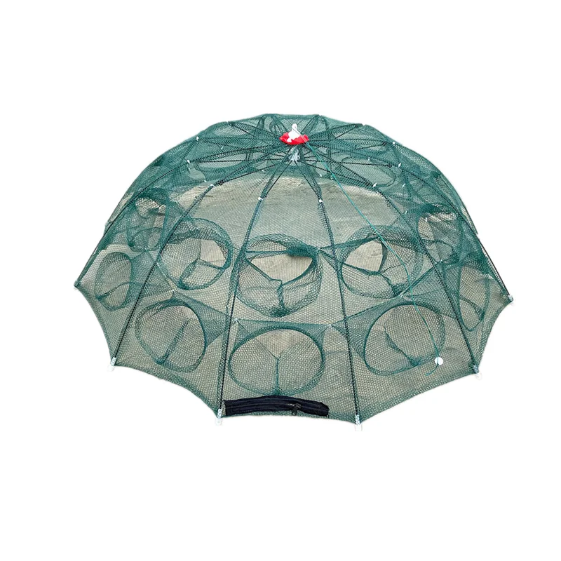 Folding Umbrella Shrimp Cage Nylon Crab Fishing Trap