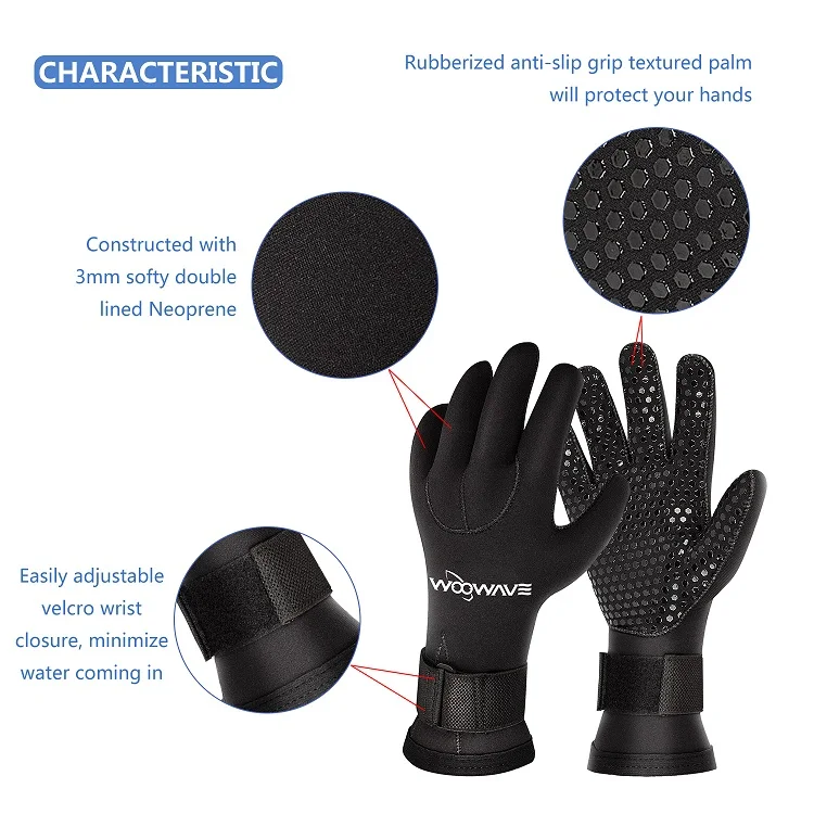 Custom Neoprene Waterproof 3MM Five Finger Watersports Snorkeling Canoeing