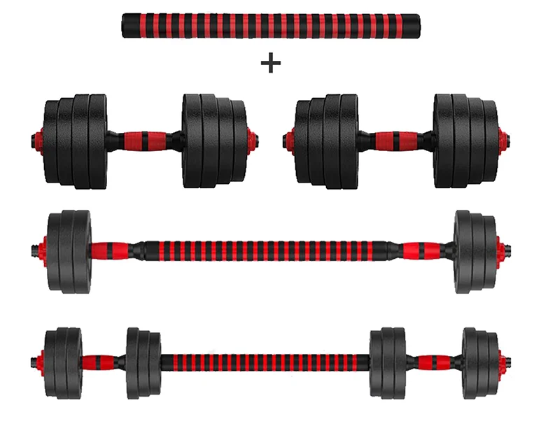 Hot selling gym fitness 10kg 20kg 30kg 50kg adjustable Cement  exercise dumbbell set for Weight lifting