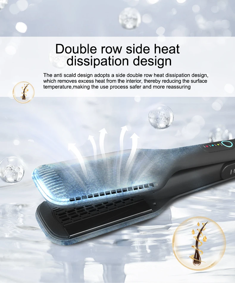Newest Technology hair straightener With Hot Air New 2024 2-in-1hot Air hair Styler Straightening Molding tool