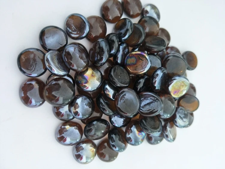 Оптовая продажа, Китай, высокое качество, декоративная ваза, наполнитель для аквариума, плоская стеклянная галька