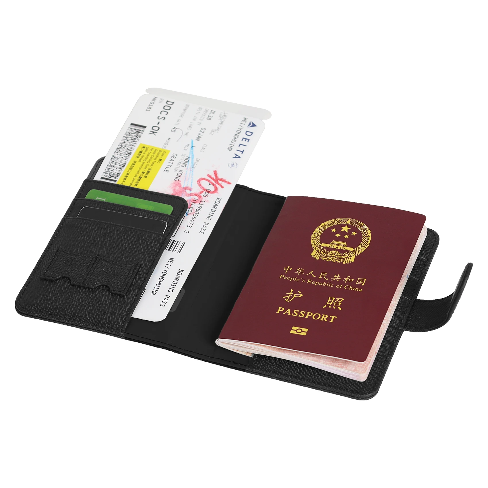 wholesale Pu leather passport holder work with find my customized logo Travel Passport Finder MFI certified Tag