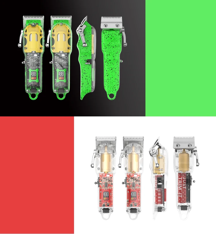 Factory Hot Sale Transparent Clipper Salon Barber Professional Smart LCD Hair Trimmer Cordless With Quality Assurance