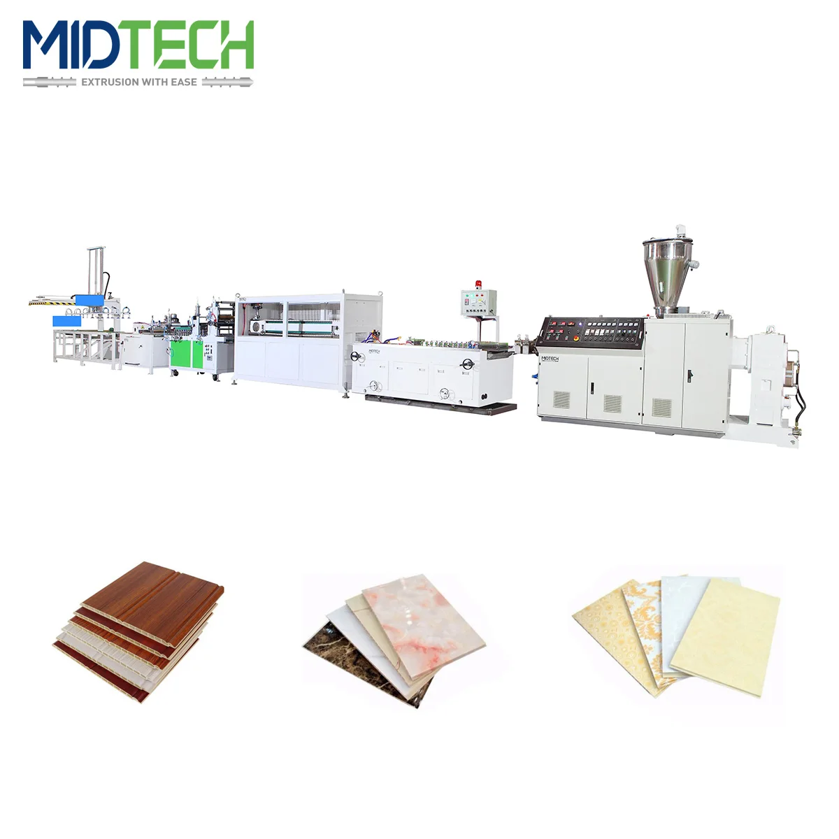 Midtech ПВХ потолочные панели стены доска профиль штранг-прессования экструдер машинное оборудование для изготовления для продажи