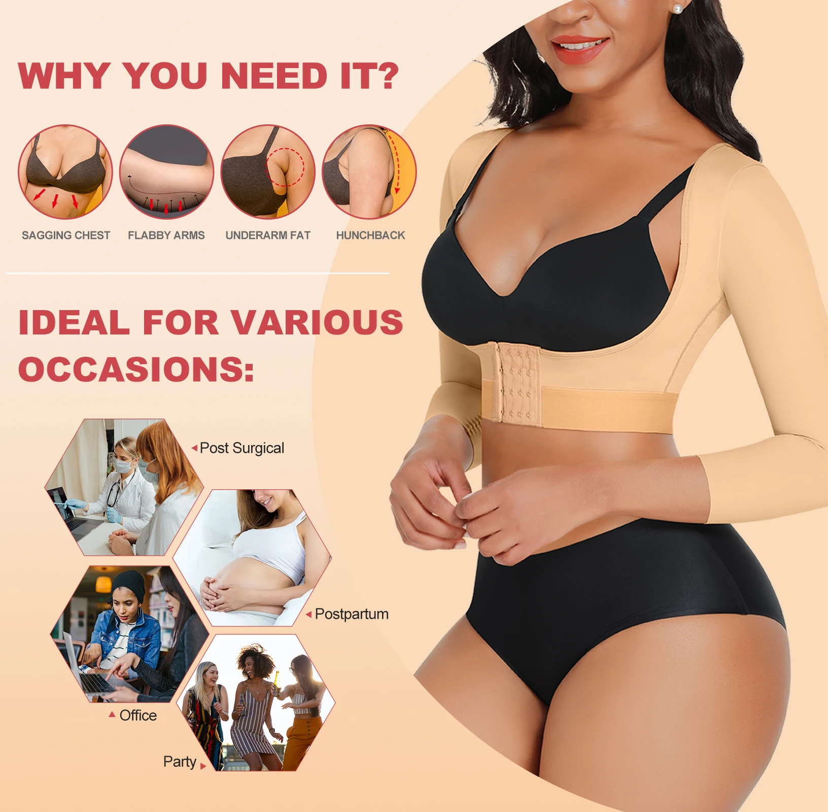 Custom Service Stage 3 Shaper High Compression Seamless Body Shaper Shapewear Push Up Bra Women Body Shaper Shapewear Bra