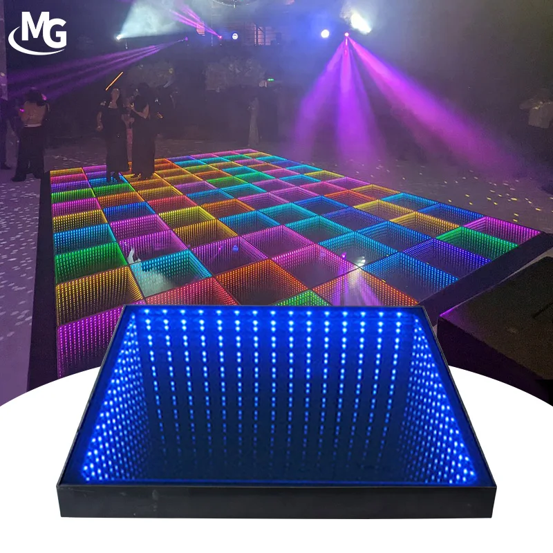 RGB Color Changing Sensitive LED Dance Floor Light Floor Tile Light For Disco Interactive Prop