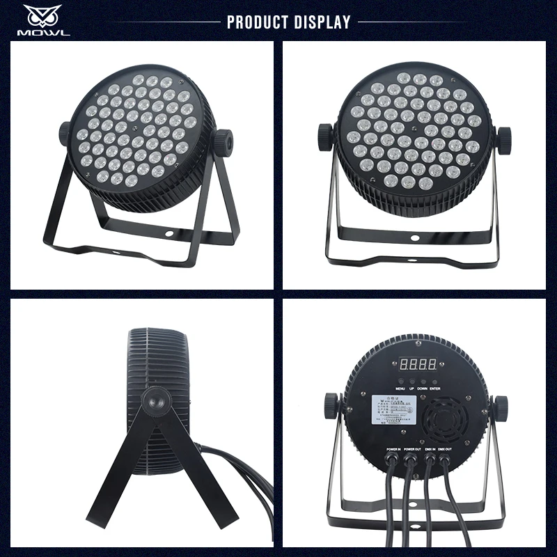 MOWL Manufacturer 54x3 54pcs*3w RGB 54*3w 3in1 Flat Slim LED Par Light for dj Disco Party Wedding