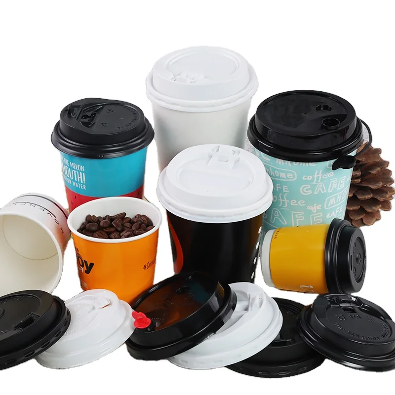 custom logo printed double wall coffee carton paper cups