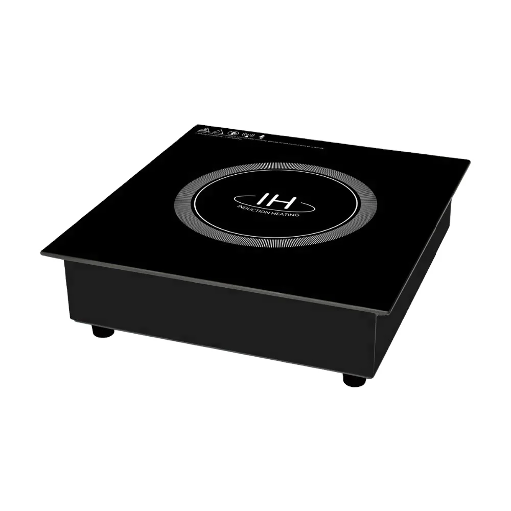 3000W Cooking Equipment Black Glass Plate Commercial Hotel Induction Built In Stove Cooker 220V
