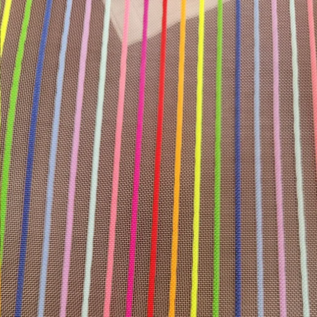 Nylon ten-color straight striped mesh,shoe material,bag fabric