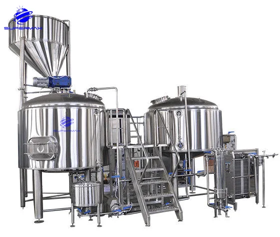 Micro Beer Brewery 3 Vessel Brewing System Micro Brewing Equipment 500L Automated For Brew Pub