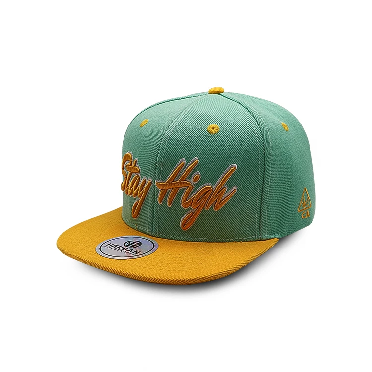Custom Fashion 3D Flat Embroidery High Quality Snap Back Cap 6 Panel Men And Female Caps
