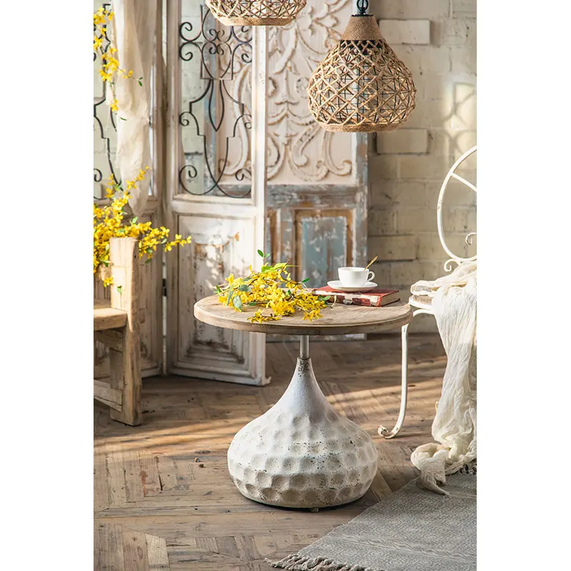 Minimalist End Table Living Room Detachable Tea Table Sets Wood Mdf Cover Round Coffee Table