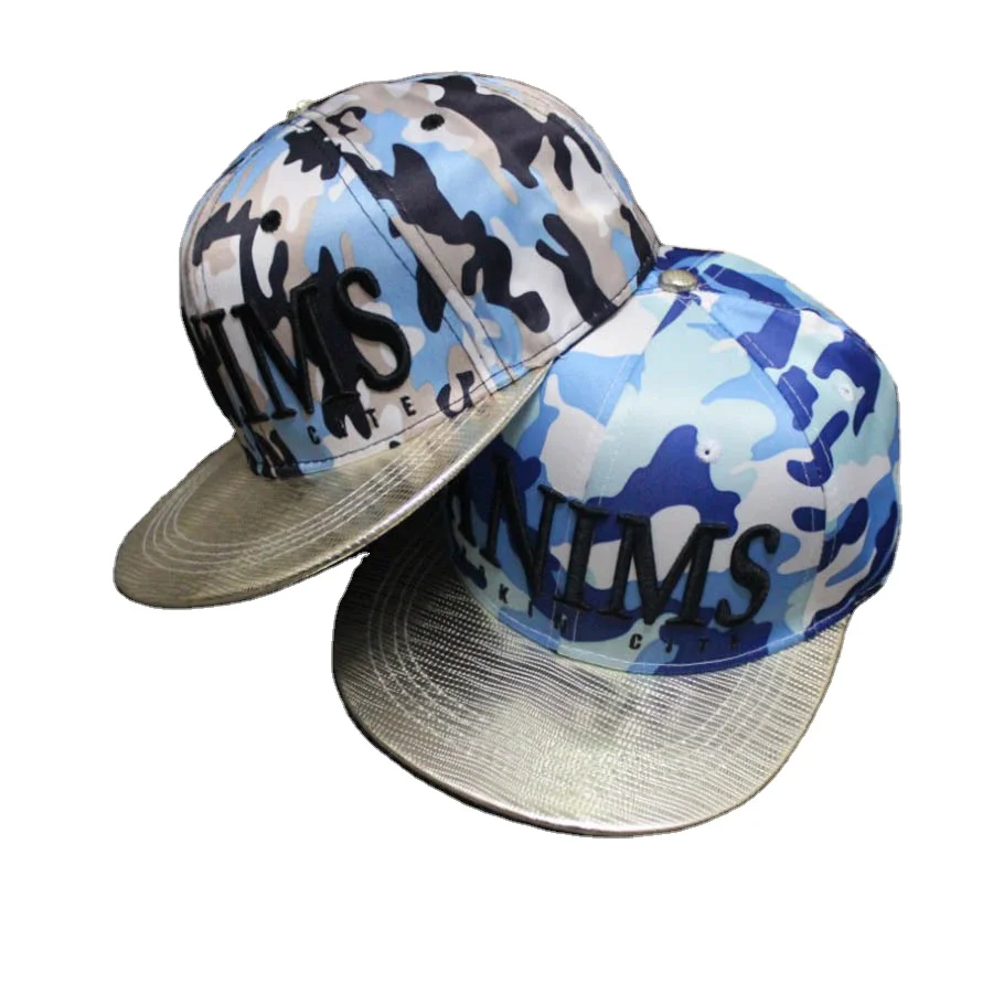 OEM 6 Panel Embroidery Printing Caps Blank Flat Bill Hip Hop Caps And Hats For Adults