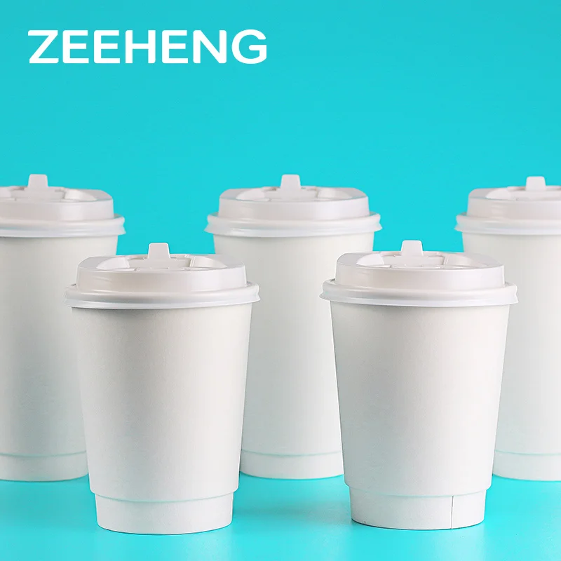 Food grade factory directly sale double wall white paper cups for coffee