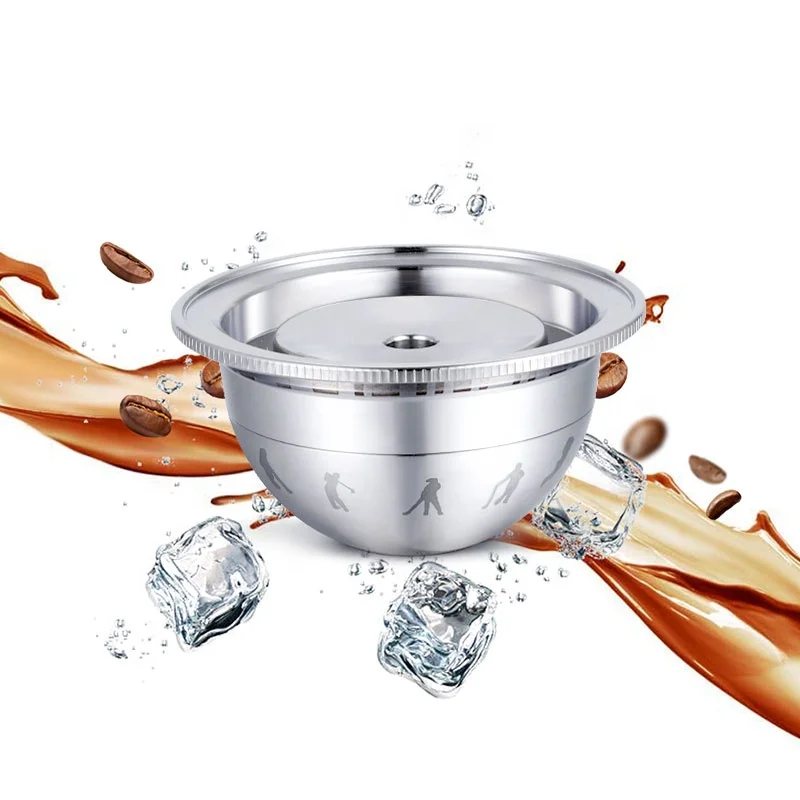 Food Grade 304 Stainless Steel Reusable Vertuo Coffee Capsules For Vertuoline