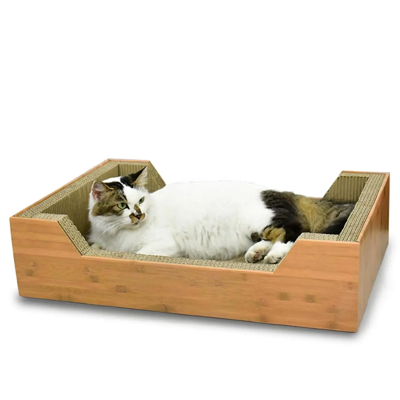 
 Cat Scratcher Board High Density Corrugated Bed Durable Cat Interactive Toy  