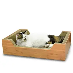 Cardboard Lounger Couch Hard Carton Eco Friendly House Cat Scratcher