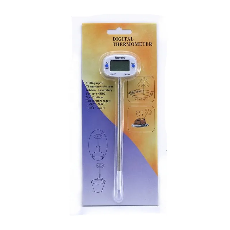 TA-288 Portable LCD display Stainless Steel Sensor Probe BBQ Meat Food Digital Household Cooking Thermometer Tools
