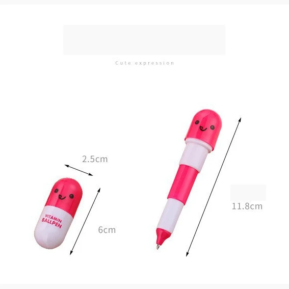 SY1196 Creative Telescopic Vitamin Capsule cute pens