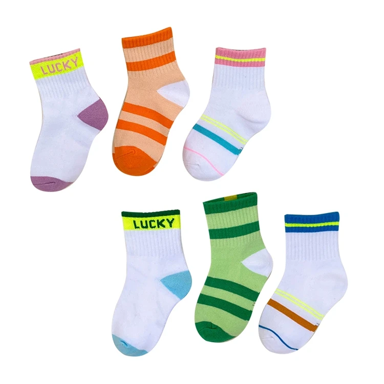 
High Quality Unisex Stretchy Breathable Cotton Girls School Socks For Kids 