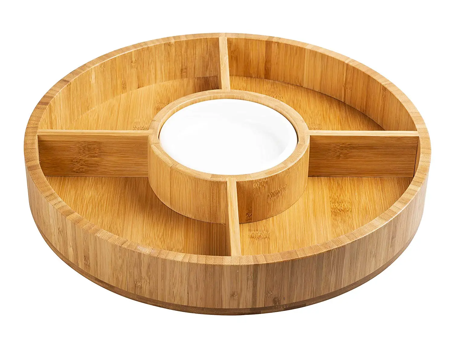 Wholesale Decorative Serving Tray Appetizer Party Platter Wooden Trays Serving Bamboo