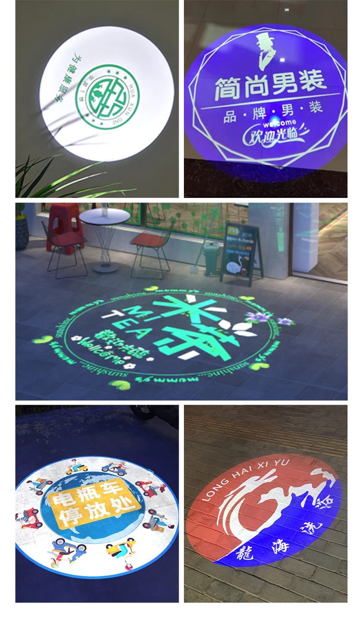 TNT Remote Control Projection Lamp Indoor Image Advertising 20W Custom Gobo Logo Light Projector