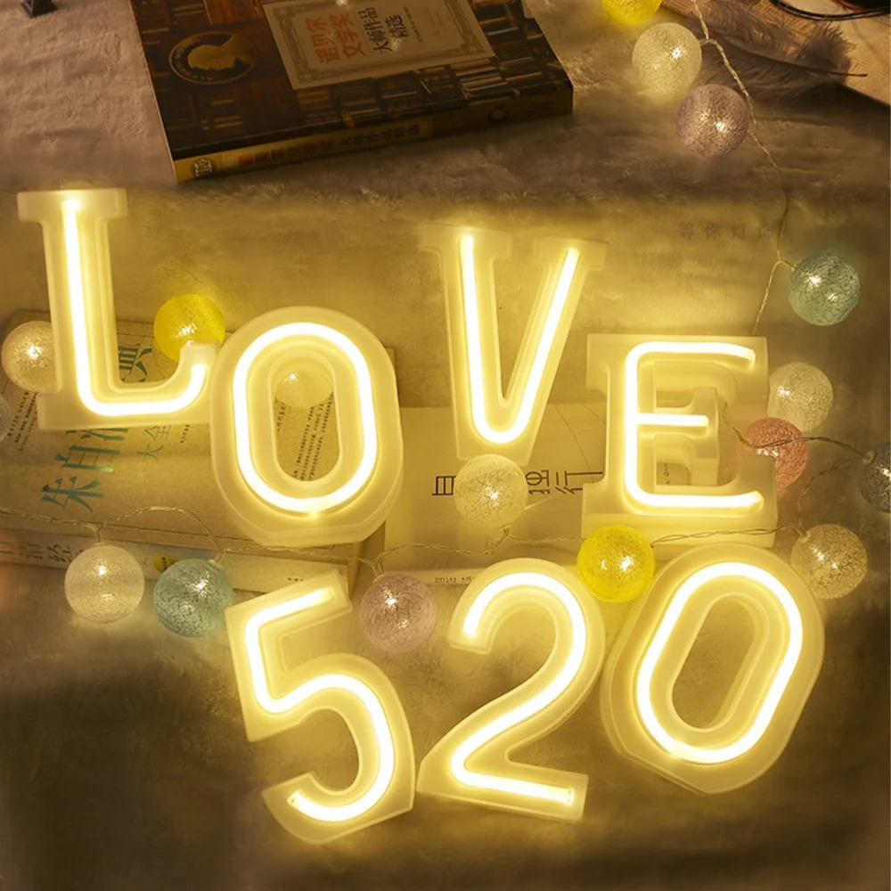 Personalized Number Design Family Birthday Party Decoration Custom Acrylic Lights LED Neon Sign