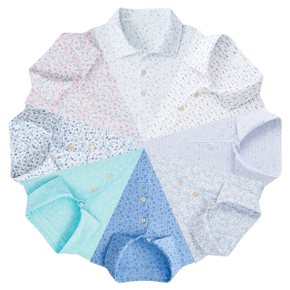 Custom luxury 72% polyester 28% spandex high quality sublimation golf polo shirt dry fit movement golf shirts