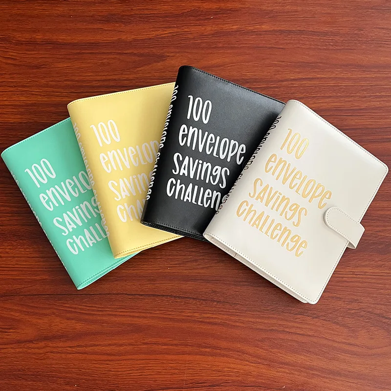 100 envelope savings challenge A5 Budget binder challenges  pu leather budget binder planner notebook for money saving bulk