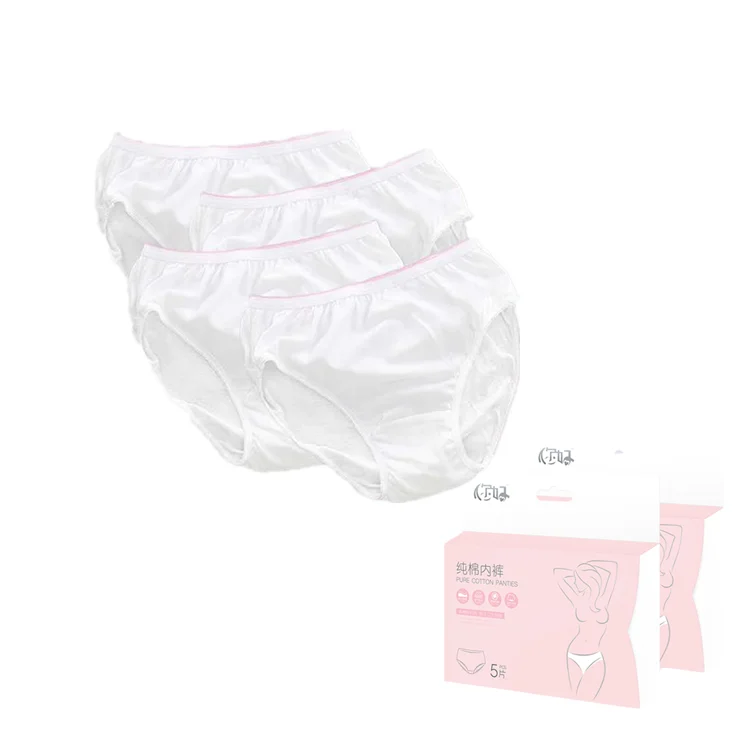 Disposable brief underwear c section hospital mesh cotton maternity disposal panties for woman