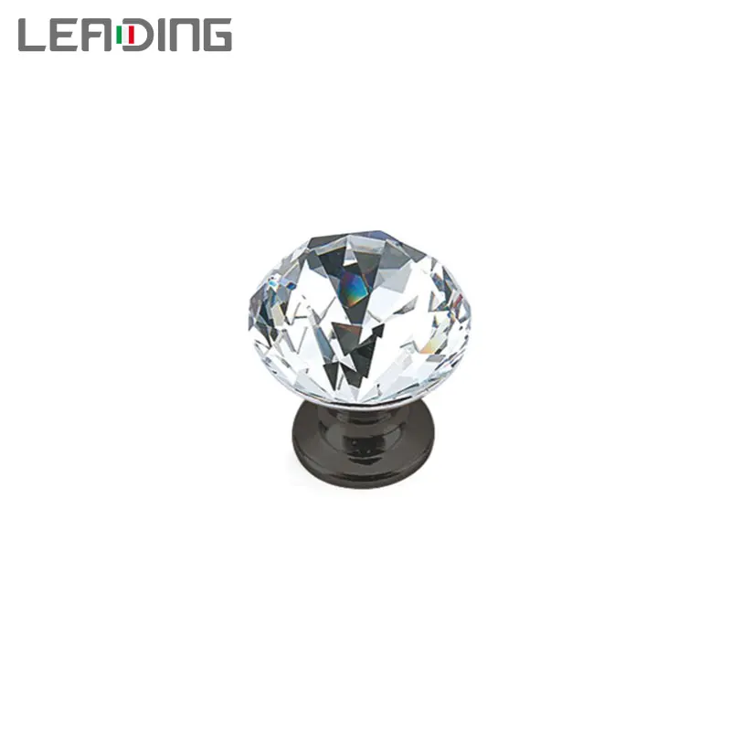 Crystal Drawer Knob Zinc Alloy Cabinet Handle Furniture Pull