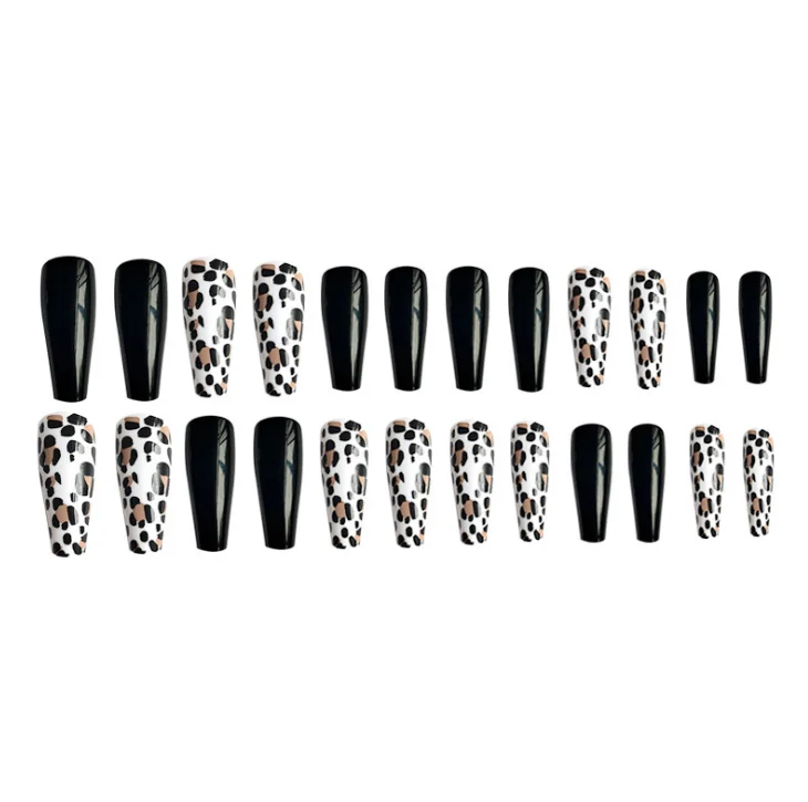 Черная пантера сверхдлинные ногти балетные ногти ногтей лист