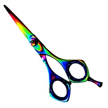 ASAP Ultra-light Curved Pet Grooming Scissors Symmetric Handle Convex Blade Fixed Finger Rest Dog Hair Scissors 6.25 Inch
