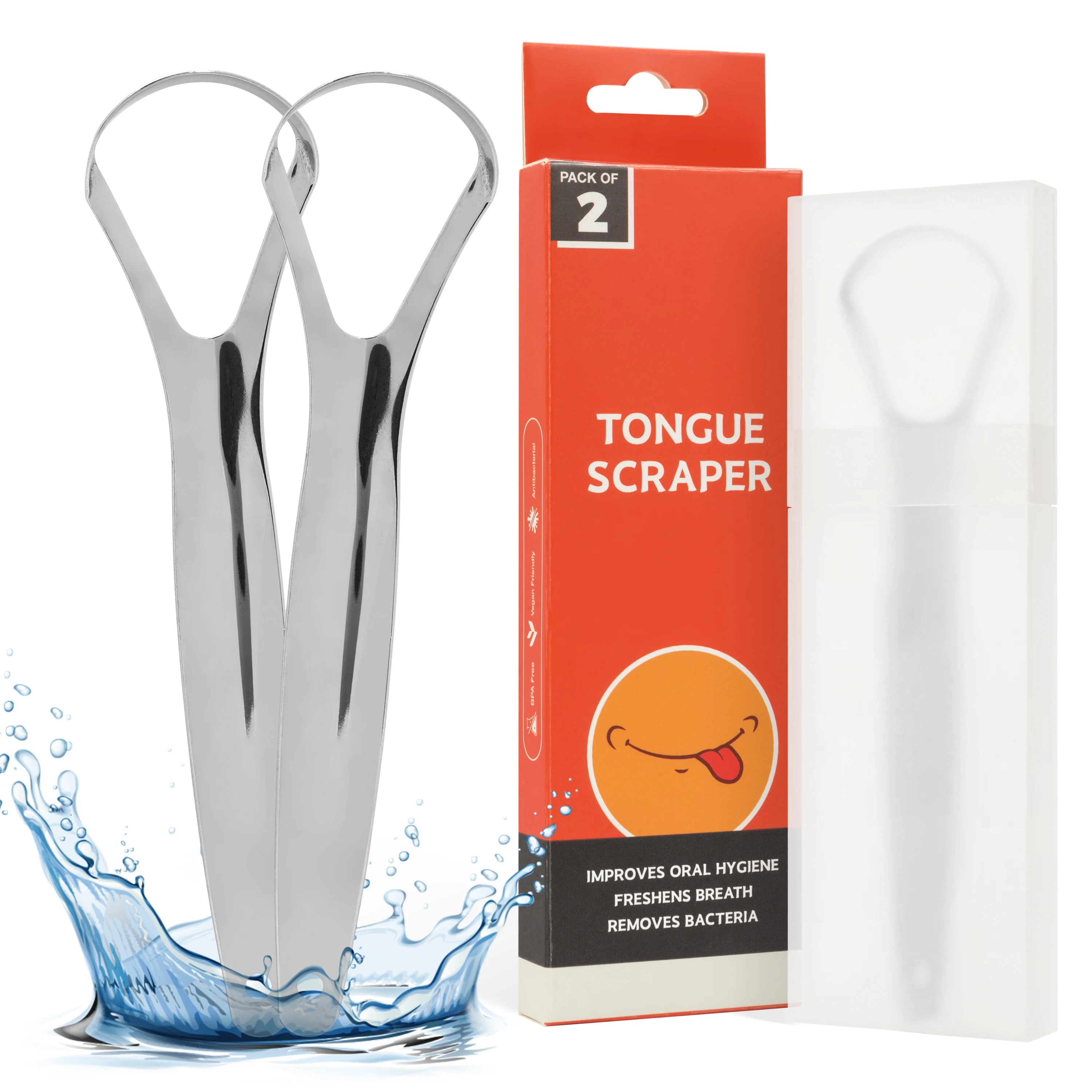 Oral Hygiene Tongue Cleaning Stainless Steel Cleaner for Fresher Breath