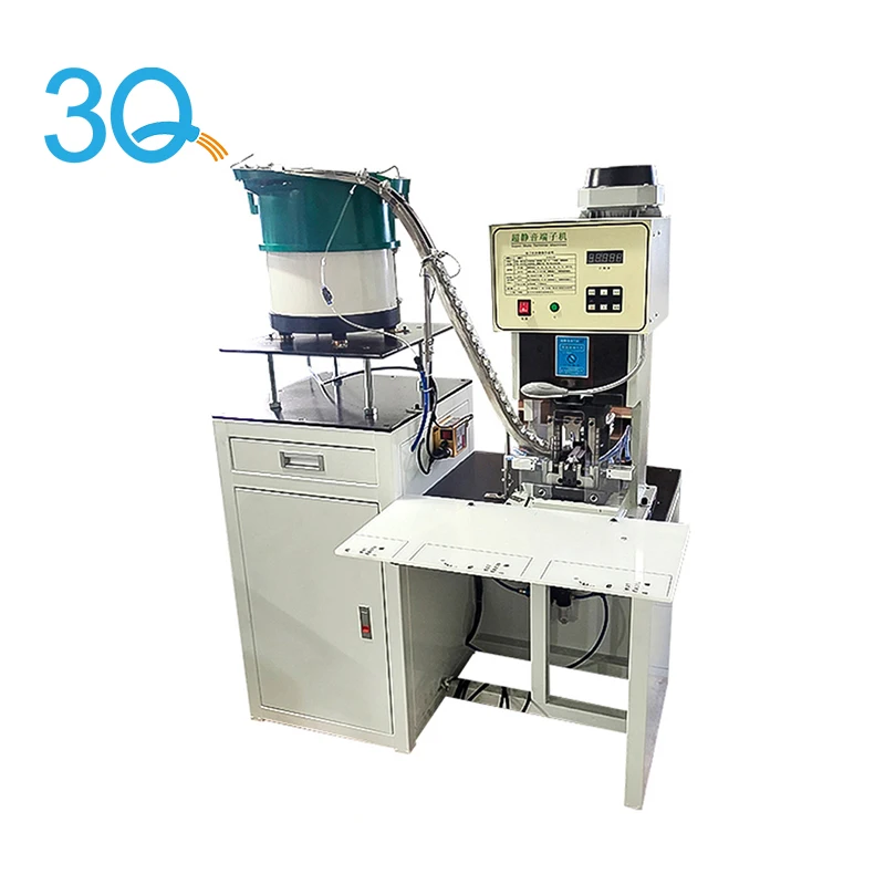 3Q china best 2T Automatic vibrate plate feeding Pre-insulated Single-grain Terminal Ferrule Crimping Machine cable wire loose