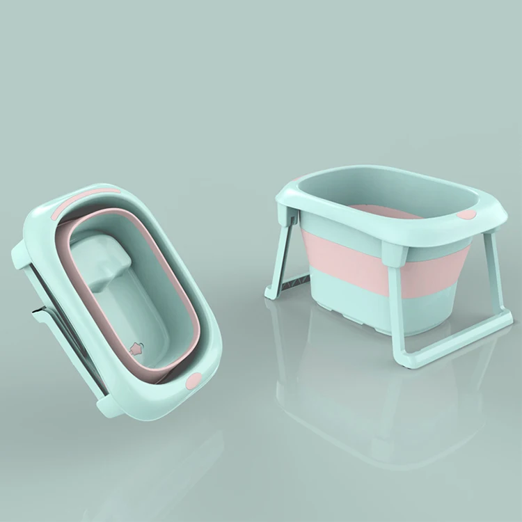 Низкая цена, детская складная ванна, детская пластиковая Портативная Складная Ванна для новорожденных